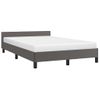 Vidaxl Estructura Cama Con Cabecero Cuero Sintético Gris 120x190 Cm