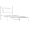 Vidaxl Estructura De Cama De Metal Con Cabecero Blanco 100x190 Cm