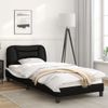 Vidaxl Estructura De Cama Con Cabecero Cuero Sintético Negro Y Blanco