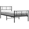 Vidaxl Estructura De Cama Con Cabecero Y Estribo Metal Negro 90x190 Cm