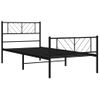 Vidaxl Estructura De Cama Con Cabecero Y Estribo Metal Negro 90x190 Cm