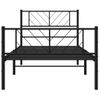 Vidaxl Estructura De Cama Con Cabecero Y Estribo Metal Negro 90x190 Cm