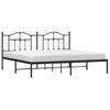 Vidaxl Estructura De Cama Con Cabecero Metal Negro 200x200 Cm