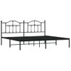 Vidaxl Estructura De Cama Con Cabecero Metal Negro 200x200 Cm