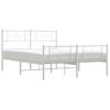 Vidaxl Estructura Cama Metal Cabecero Y Estribo Blanco 140x190 Cm