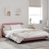 Vidaxl Estructura De Cama Con Cabecero De Terciopelo Rosa 120x200 Cm