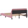 Vidaxl Estructura De Cama Con Cabecero De Terciopelo Rosa 120x200 Cm