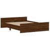 Vidaxl Estructura De Cama Con Cabecero Piecero Roble Marrón 140x200 Cm