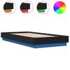 Vidaxl Estructura De Cama Con Luces Led Negro 90x200 Cm