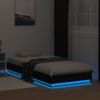 Vidaxl Estructura De Cama Con Luces Led Negro 90x200 Cm