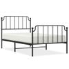 Vidaxl Estructura De Cama Con Cabecero Y Estribo Metal Negro 100x200cm