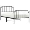 Vidaxl Estructura De Cama Con Cabecero Y Estribo Metal Negro 100x200cm