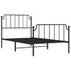 Vidaxl Estructura De Cama Con Cabecero Y Estribo Metal Negro 100x200cm