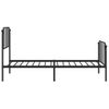 Vidaxl Estructura De Cama Con Cabecero Y Estribo Metal Negro 100x200cm