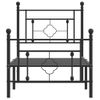 Vidaxl Estructura De Cama Con Cabecero Y Estribo Metal Negro 80x200 Cm