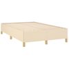 Vidaxl Cama Box Spring Con Colchón Tela Color Crema 120x190 Cm