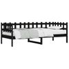 Vidaxl Sofá Cama Madera Maciza De Pino Negro 90x190 Cm