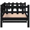 Vidaxl Sofá Cama Madera Maciza De Pino Negro 90x190 Cm