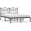 Vidaxl Estructura De Cama Con Cabecero Metal Negro 140x200 Cm