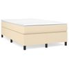 Vidaxl Cama Box Spring Con Colchón Tela Color Crema 120x190 Cm