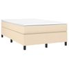 Vidaxl Cama Box Spring Con Colchón Tela Color Crema 120x190 Cm