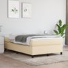 Vidaxl Cama Box Spring Con Colchón Tela Color Crema 120x190 Cm