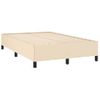 Vidaxl Cama Box Spring Con Colchón Tela Color Crema 120x190 Cm