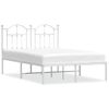 Vidaxl Estructura De Cama De Metal Con Cabecero Blanca 120x190 Cm