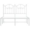 Vidaxl Estructura De Cama De Metal Con Cabecero Blanca 120x190 Cm