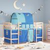 Vidaxl Cama Alta Para Niños Con Túnel Madera Pino Azul 90x190 Cm