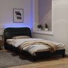 Vidaxl Estructura De Cama Con Luces Led Tela Negro 100x200 Cm