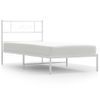 Vidaxl Estructura De Cama De Metal Con Cabecero Blanco 107x203 Cm