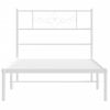 Vidaxl Estructura De Cama De Metal Con Cabecero Blanco 107x203 Cm