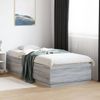 Vidaxl Estructura Cama Con Luces Led Madera Gris Sonoma 100x200 Cm