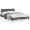 Vidaxl Estructura De Cama Con Cabecero Cuero Sintético Gris 120x200cm