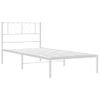 Vidaxl Estructura De Cama De Metal Con Cabecero Blanco 100x200 Cm