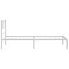 Vidaxl Estructura De Cama De Metal Con Cabecero Blanco 100x200 Cm