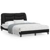 Vidaxl Estructura Cama Cabecero Cuero Sintético Negro Blanco 120x200cm