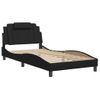 Vidaxl Estructura De Cama Con Cabecero Cuero Sintético Negro 100x200cm