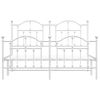 Vidaxl Estructura Cama Metal Cabecero Y Estribo Blanco 140x190 Cm