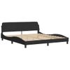 Vidaxl Estructura De Cama Con Cabecero De Terciopelo Negro 180x200 Cm