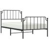 Vidaxl Estructura De Cama Con Cabecero Y Estribo Metal Negro 100x190cm