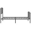 Vidaxl Estructura De Cama Con Cabecero Y Estribo Metal Negro 100x190cm