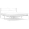 Vidaxl Estructura De Cama Con Cabecero Metal Blanca 160x200 Cm