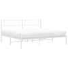 Vidaxl Estructura De Cama Con Cabecero Metal Blanca 160x200 Cm