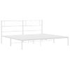 Vidaxl Estructura De Cama Con Cabecero Metal Blanca 160x200 Cm