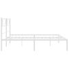 Vidaxl Estructura De Cama Con Cabecero Metal Blanca 160x200 Cm