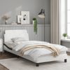 Vidaxl Estructura De Cama Con Cabecero Cuero Sintético Blanco Y Negro Multicolor