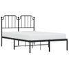 Vidaxl Estructura De Cama Con Cabecero Metal Negro 120x200 Cm