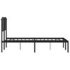 Vidaxl Estructura De Cama Con Cabecero Metal Negro 120x200 Cm